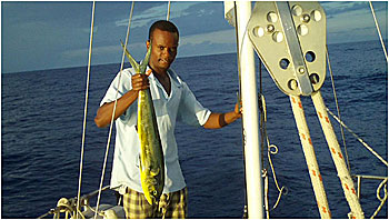 William with a dolphin fish