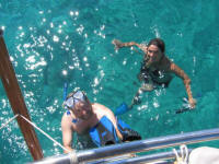 Mike and Tennile snorkeling